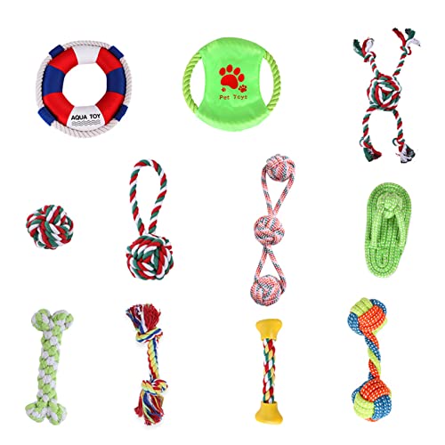 REITINGE 11 Packungen Hundespielzeug aus Seil für Welpen, interaktives Spielzeug für kleine Hunde, Kauspielzeug für Langeweile von REITINGE