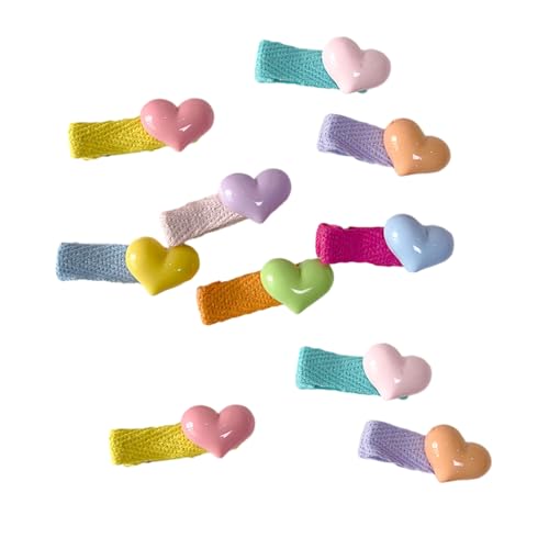 REITINGE LoveHearts Haarspange für Haustiere, 10 Stück, seitliche Clips, Bonbonfarben, Haarspange für Katzen und Hunde, koreanischer Kopfschmuck von REITINGE