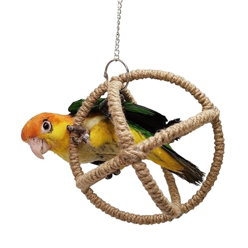 REITINGE Papageien-Kauspielzeug mit kleinen Glocken, Molarwiderstand, Vogelreißspielzeug, Nymphensittiche, Training, hängende Vögel, Käfigzubehör von REITINGE