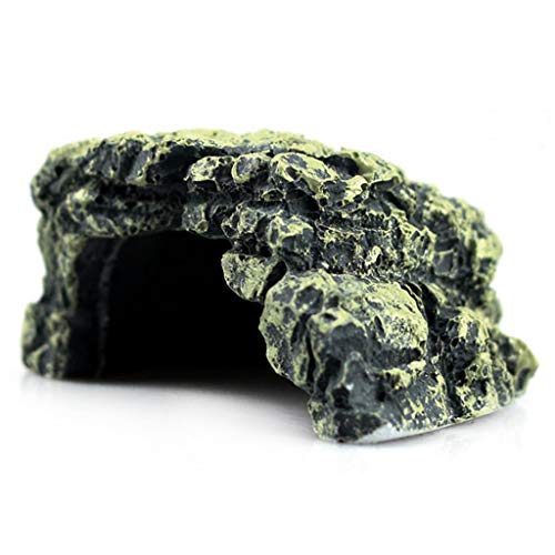 REITINGE Rock Hide Cave Tortoise Escape Habitat Safe Resin High Simulation 5 3x4 7x2 6in Reptilien Schildkröten Frösche von REITINGE