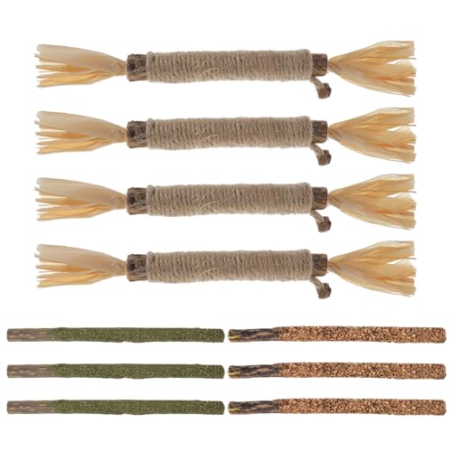 RELONGGI 10 Stück Katzenminze Sticks - Zahnpflege Spielzeug für Katzen，Katzensticks Katzenminze，Matatabi Stick Katze für Katze Zu Spielen, Beißen, Kauen，Kaustangen Katze von RELONGGI