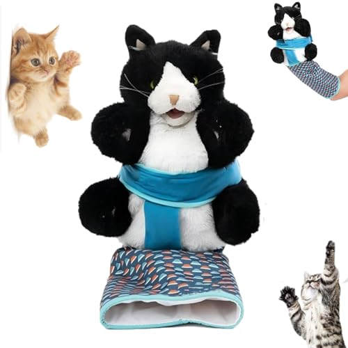 Antarcking Wrestler, Katzenpuppe Wrestler, Wrestlerpuppe für Katzen, Katzenhandpuppe Wrestling, interaktive Handpuppe mit robuster Polsterung für sicheres Spielen, Katzenwrestlingpuppe (1 PCS) von RENQIDD