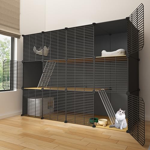 Große Katzenkäfige für den Innenbereich, DIY-Laufstall für Katzen, Katzenlaufstall für geschlossene Innenkatzen, Käfig aus Metalldrahtgitter für Kleintiere, für Katzen, Kaninchen, von RENQIDIAN