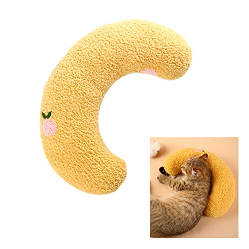 RENXR Little Pillow for Cats, Pet U-shaped Pillow Soft Fluffy Cat Pillow Calming Toy for Joint Relief Sleeping Improve von RENXR