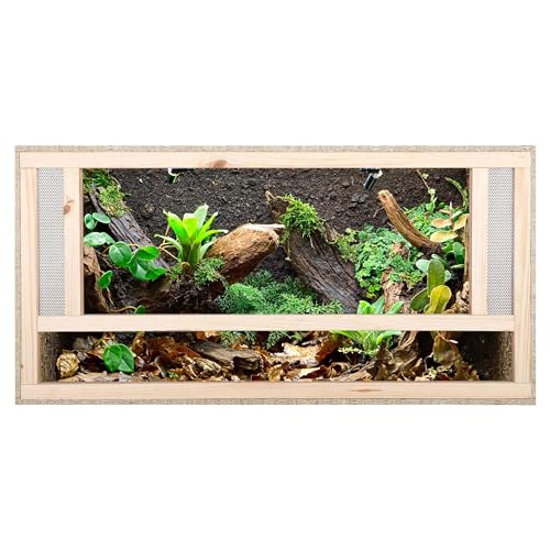 REPITERRA Holz Terrarium mit Frontbelüftung aus OSB Platte 80 x 40 x 40 cm von REPITERRA