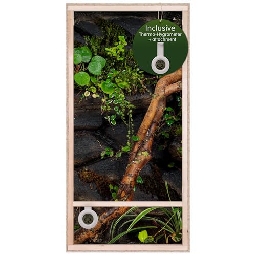 REPITERRA Terrarium für Reptilien & Amphibien, Hochterrarium, Holzterrarium mit Seitenbelüftung 60x120x60cm von REPITERRA