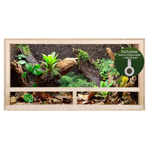 REPITERRA Terrarium für Reptilien & Amphibien, Holzterrarium mit Seitenbelüftung 60x30x30 cm von REPITERRA