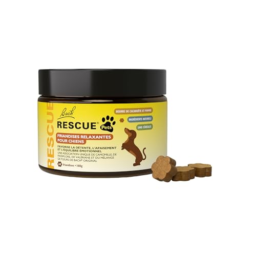 RESCUE Pets – Leckerli für Hunde – Ruhe für Reisen, Lärm, Einsamkeit, Tierarztbesuch – Vegan & ohne Alkohol – Natur von RESCUE