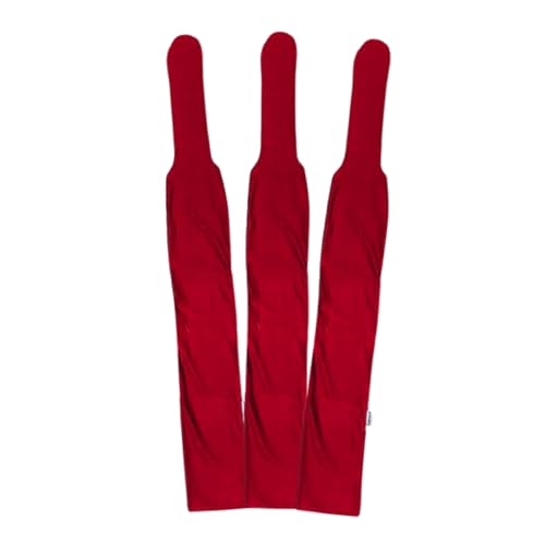 RESISTANCE Handgefertigte Lycra-Schwanztasche, 58,4 x 25,4 cm, Bänder, Nylon-Spandex-Material, schützt den Schwanz und hält den Schwanz sauber, Rot, 3 Stück von RESISTANCE