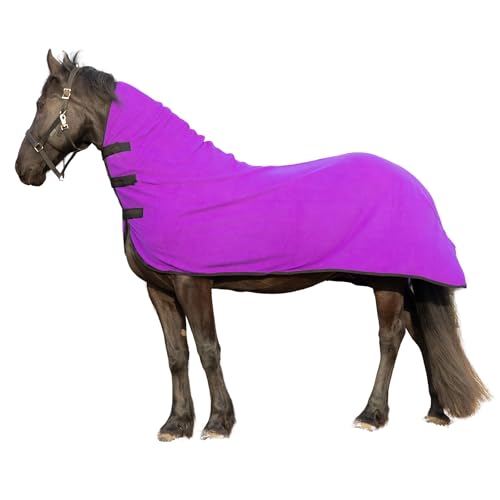 RESISTANCE Langlebiger und warmer weicher Fleece-Kontur-Kühler für Pferde, Größe XL (203,2 - 208,3 cm), Violett) von RESISTANCE