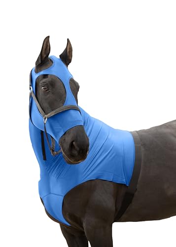 RESISTANCE Premium Horse Hood Pull On with Face - Horse Sleazy Slickers and Horse Care Sheet von RESISTANCE