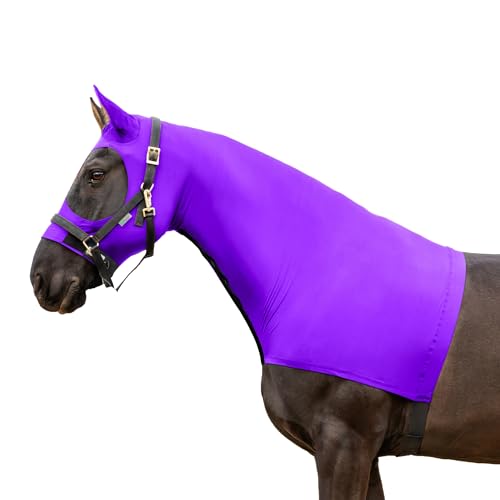 Resistance Horse Hood Slinky Lycra Mähnengeflecht Schulterschutz mit Reißverschluss, Größe XL, Violett von RESISTANCE