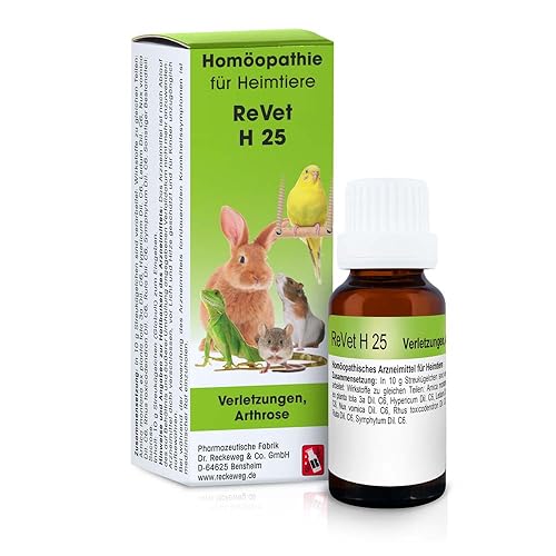 REVET H 25 Globuli für Heimtiere -Homöopathisches Arzneimittel für Heimtiere, freiverkäuflich, 10 g von ReVet