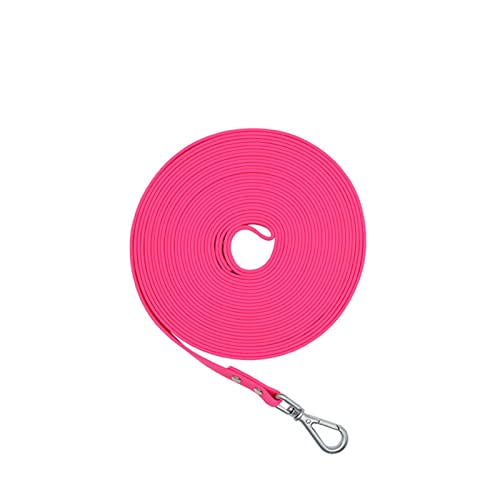 Hundeleine, Lange PVC-Leinen, Leicht Zu Reinigende Traktionsleine for Kleine, Mittelgroße, Große Hunde, Gehtraining, Haustierleinen, Wasserdicht (Color : Pink, Size : 2XL 15m) von REYNEM