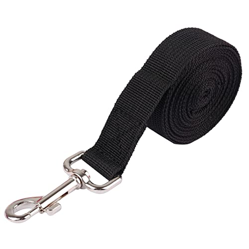 Nylon-Hundeleine Große Welpen-Hundeleine Rückruftraining Tracking Obedience Rope Long Line Leash for Deutschen Schäferhund 5m 10m 20m (Color : Black, Size : 2.5m) von REYNEM