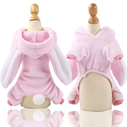 RFDFG Weiches Fleece Haustier Hundekleidung Winter Warmer Hundemantel Jacke Für Hunde Chihuahua Französische Bulldogge Kleidung Für Hunde Overalls Ropa Perro, 4, L 3-4.2KG von RFDFG