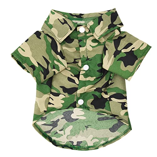 Camouflage-Hunde-Hemden, ATMUNGSAKTIVE Haustier-Sommer-T-Shirts FÜR KLEINE MITTLERE Haustiere (L) von RGBGW