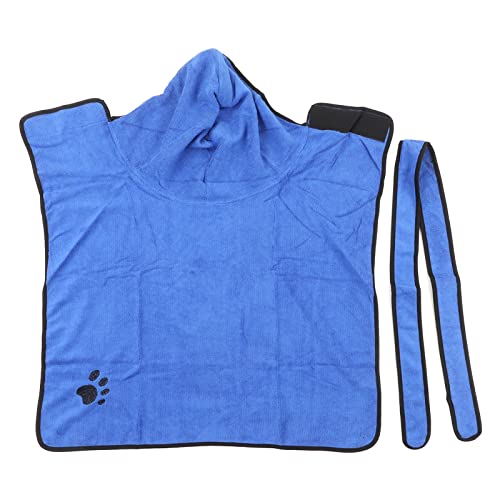 Hunde-Trockenmantel, Mikrofaser, schnell trocknend, sehr saugfähig, Haustier-Bademantel, Verstellbarer Taillengürtel, Katzen, Hunde, regnerische Tage, Reisen, Polyester (M) von RGBGW