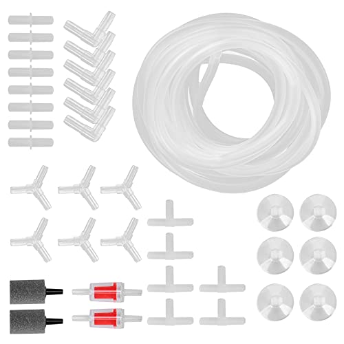 RGBGW Aquarium-Sauerstoffrohr-Rückschlagventil, Aquarium-Blasenstein-Set, Aquarium-Zubehör für Aquarium-Luft-Aquarium-Produkte (Combined G4 Meter Long Oxygen Tube) von RGBGW