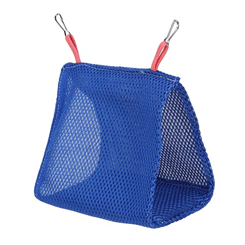 RGBGW Atmungsaktives Mesh-Haustier-Vogel-Papageien-Nest-Hängematten-Hauskäfig-Spielzeug, sommerlicher kühler Komfort für kleine Haustiere, ideal für Frühling und Sommer (Blue) von RGBGW