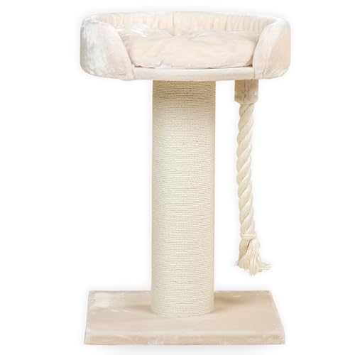 RHRQuality Krabpaal voor Grote katten - Chartreux Beige - met extra dikke 20cm sisalpaal von RHRQUALITY