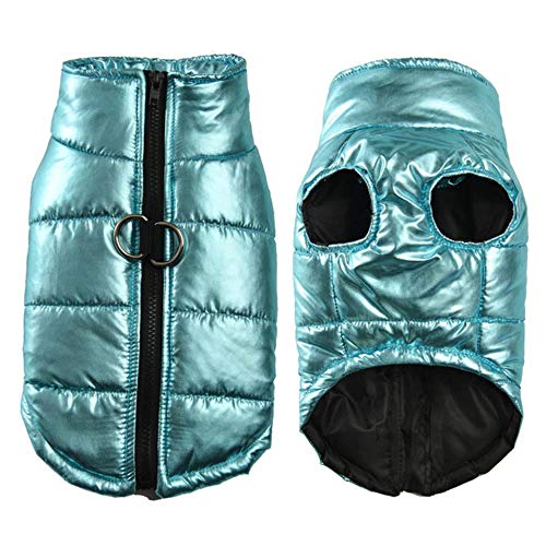 UKKD Hundemantel Kleidung Für Große Hunde Wasserdichtes Big Dog Vest Jacke Herbst-Winter-Warme Haustier-Hundemantel Kleidung Für Labrador S-7Xl,Blau,S von RHXWFDG