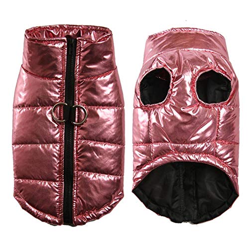 UKKD Hundemantel Kleidung Für Große Hunde Wasserdichtes Big Dog Vest Jacke Herbst-Winter-Warme Haustier-Hundemantel Kleidung Für Labrador S-7Xl,Rosa,M von RHXWFDG