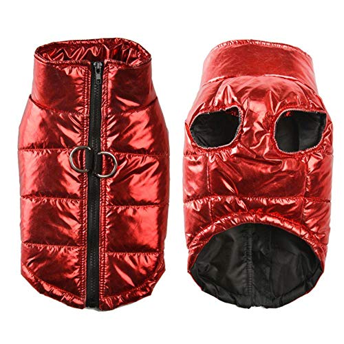 UKKD Hundemantel Kleidung Für Große Hunde Wasserdichtes Big Dog Vest Jacke Herbst-Winter-Warme Haustier-Hundemantel Kleidung Für Labrador S-7Xl,Rot,M von RHXWFDG