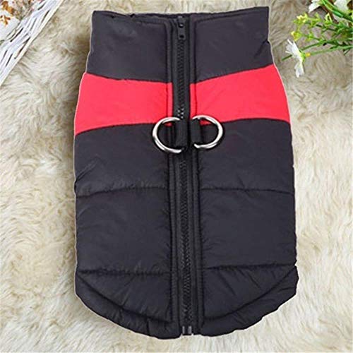 UKKD Hundemantel Winter-Hundekleidung Art Und Weise Verdickt Warmen Baumwollhundemantel wasserdichte Jacke Für Puppy Small Medium Large Hunde Weste,Rot,4XL von RHXWFDG