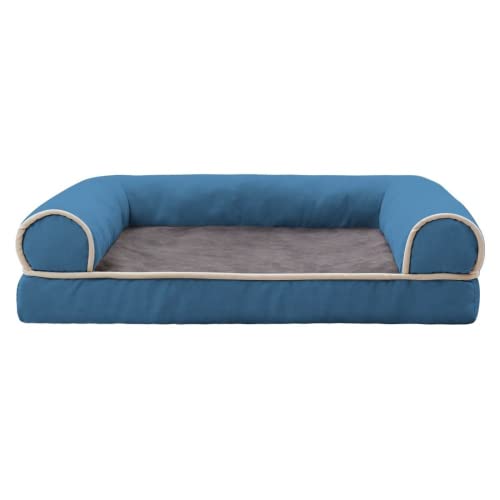 RICHRAIN Haustier-/Katzen-/Hundesofa für kleine, mittelgroße und extra große Hunde, warmes, dickes Haustierbett, Haustiernest, Zwinger (M (50 x 40 x 11), blau) von RICHRAIN