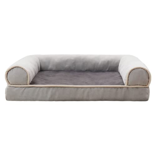 Pet Chat Hundesofa für kleine mittelgroße und sehr große Hunde, warm, dick für Haustiere, Haustierbett, Frottee, Zwinger, Korb für Katzen CF3020 (M(50 x 40), Hellgrau) von RICHRAIN