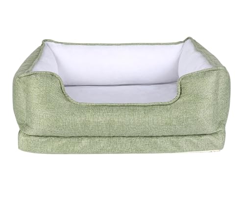 RICHRAIN Integriertes Hundesofa, Hundebett, Bequemes Bett Hunde Katzen, Herausnehmbarer Memory-Schaum,Bissbeständig, Für Alle Jahreszeiten Geeignet (S 45 * 36 * 26cm 2.5KG,Green) von RICHRAIN