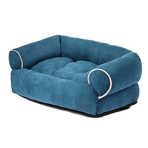 RICHRAIN Qualitäts-Haustier-Hundeschlafsofa Für Große Mittlere Kleine Hundesessel Für Welpen Winter Warmer Tiefer Schlaf Verdicken Hundehütte (2XL,Blau) von RICHRAIN