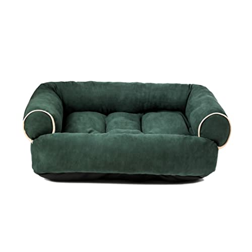 RICHRAIN Qualitäts-Haustier-Hundeschlafsofa Für Große Mittlere Kleine Hundesessel Für Welpen Winter Warmer Tiefer Schlaf Verdicken Hundehütte (2XL,Grün) von RICHRAIN