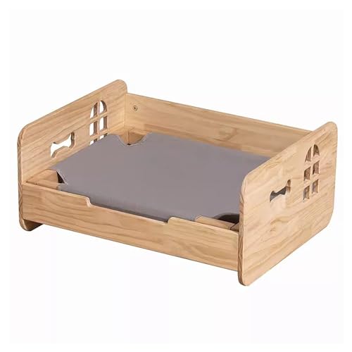 RIEJIN Hundebett Sofa Hundebetten, natürliches bequemes Hundesofa für kleine und mittlere Hunde&Katze Innen- oder Außenbereich, 26.7" x 20.8" x 11.8" Kiefer(Color:Style 2) von RIEJIN