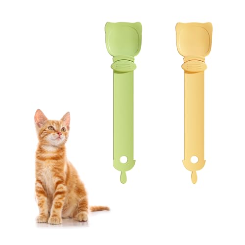 Happy Spoon für Katzen Nassfutter, Katzenstreifen Feeder Squeeze Löffel, Katzenfutter Löffel für Katze Leckbar Liquid Snack, Katzenleckerli-Spender Katzenfütterung Futteraufbewahrung von RILYSUN