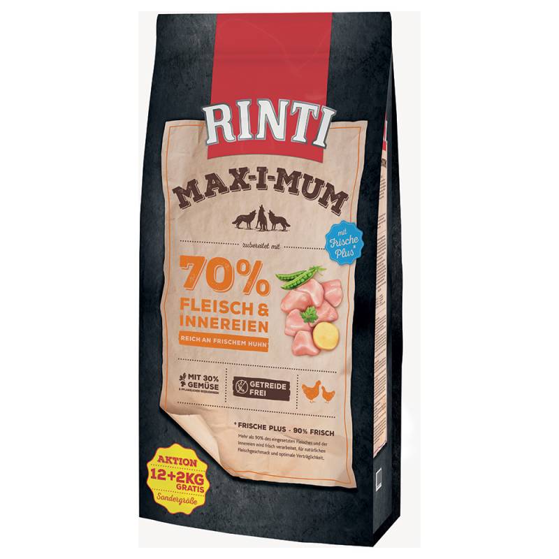 2 gratis! 14 kg RINTI Max-i-mum - Huhn von RINTI Max-i-mum