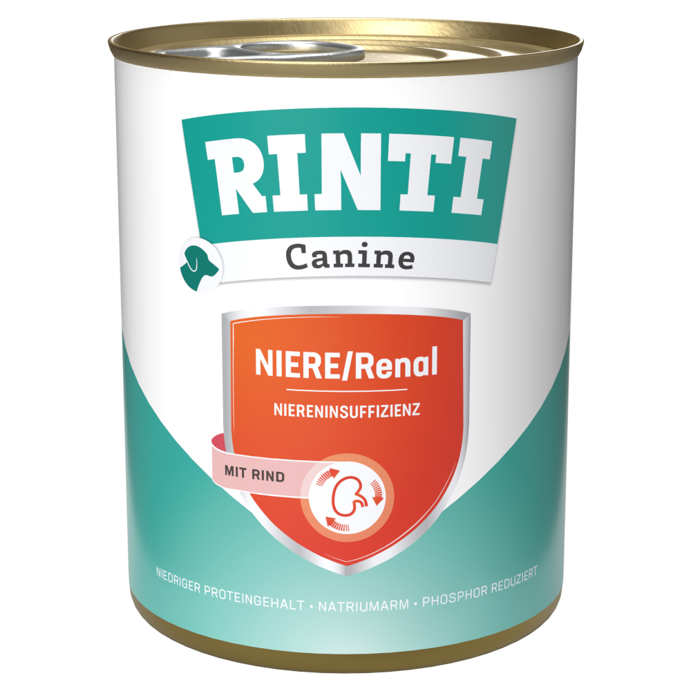 RINTI Canine Niere/Renal mit Rind 800 g - Sparpaket: 24 x 800 g von Rinti