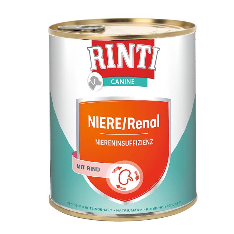 RINTI Canine Niere/Renal mit Rind 800 g - 6 x 800 g von Rinti