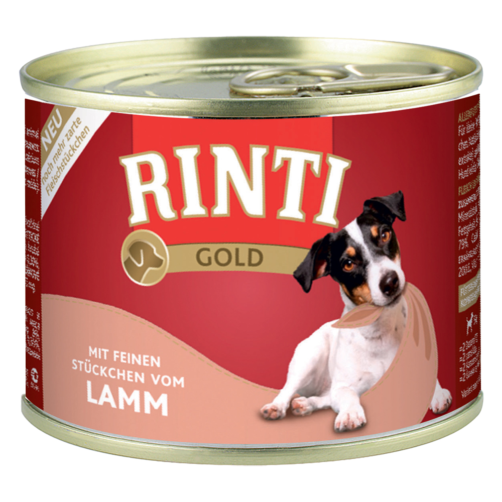 RINTI Gold 12 x 185 g - Lammstückchen von Rinti