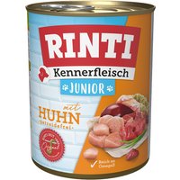 RINTI Kennerfleisch 800g x 24 - Sparpaket - Junior Huhn von Rinti