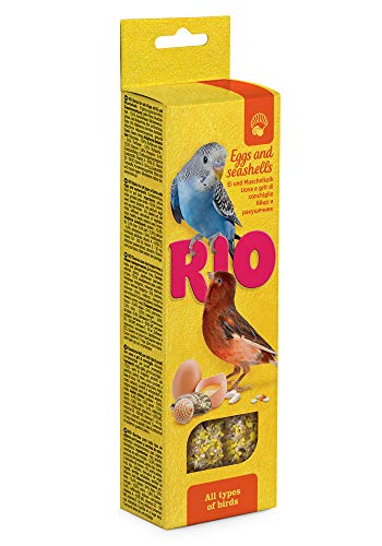 RIO Sticks für alle Vögel mit Ei und Muschelkalk, 8er Pack (8 x 80 g) von RIO