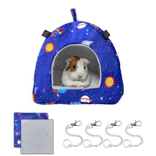 RIOUSSI Hamster Ratte Meerschweinchen Bett Warmes Haus Versteck Hängenest für Igel Eichhörnchen Zuckergleiter Chinchillas Vögel und andere Kleintiere S Space Style von RIOUSSI