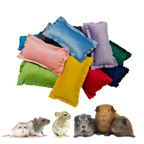 Set mit 4 gemütlichen Mini-Haustierkissen für Meerschweinchen, Igel, Frettchen, Chinchillas, Häschen von RIOUSSI