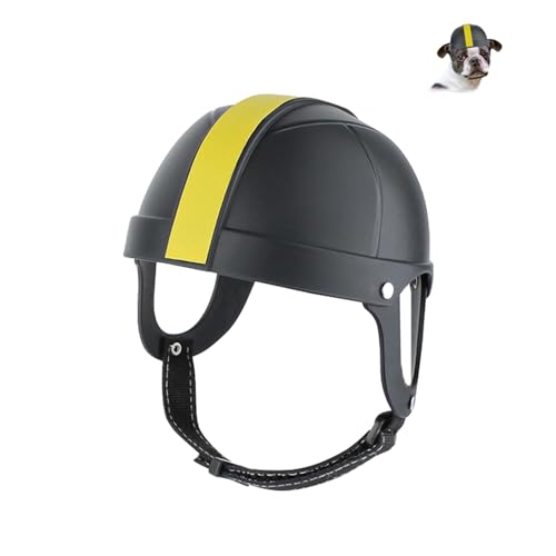 Haustierhelm, verstellbar, für Multisport, Outdoor, Fahrrad, Motorrad, Haustier-Zubehör, Kopfbedeckung, Haustierzubehör für Katzen und Hunde (M) von RIVDEE