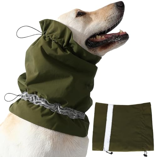 Hundehaube Ohrenschützer,hundehalstuch,für Hunde, Ohrenschutz Hund Wind, Gehörschutz für Hunde (grün, M) von RIVDEE