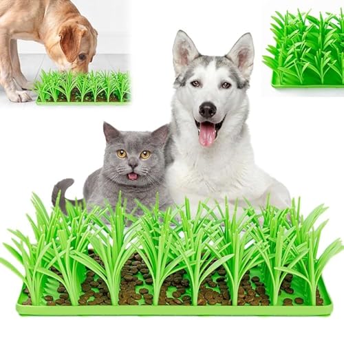 Silikon-Grasmatte for Katzen, Silikon-Grasschnüffel-Futtermatte for Hauskatzen, geeignet for große, mittelgroße und kleine Haustiere von RIXANT