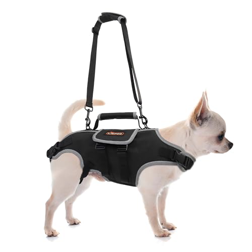 Dog Lift Harness Full Body Dog Lift Harness for Small Dog with Adjustable Control Handle Reflective Straps for Senior Dogs, Post Surgery Recovery, Dogs with Joint Problems, Oxford Cloth S von RIXBEO