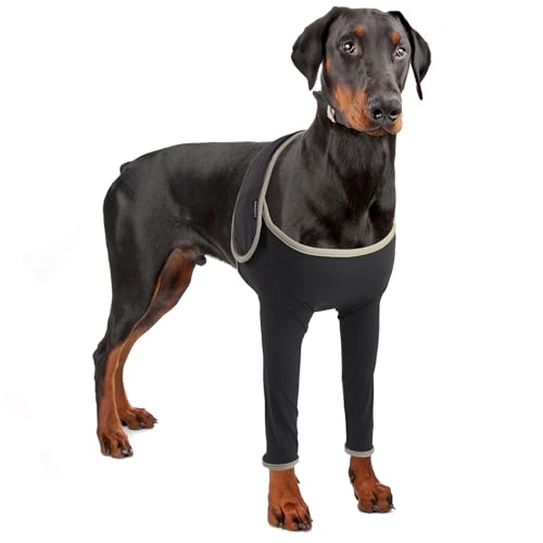 Genesungsanzug für Hunde, Vorderbein, Hunde-Genesungsanzug, weiblich/männlich, Haustier-Armmanschette, chirurgischer Anzug, Kegelhalsband, Alternative, Größe L von RIXBEO