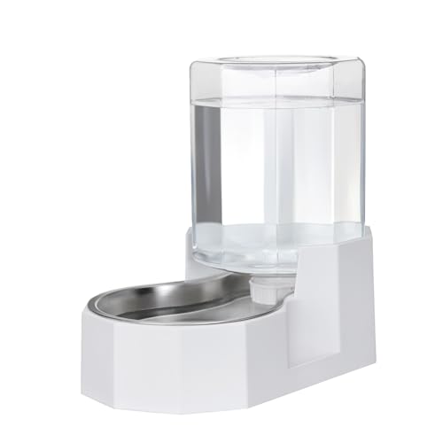 RIZZARI Automatische 4L Schwerkraft Edelstahl Haustier Bewässerung, Fortunate Angular Water Feeder mit Kanten, Sicher und Große Kapazität, Geeignet für Kleine und Mittlere Katzen und Hunde (4L+) von RIZZARI